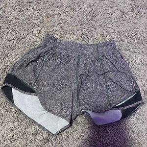lululemon heather grey hotty hot shorts